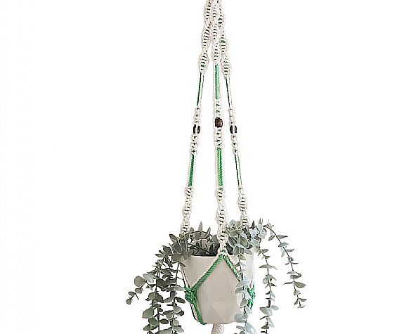 Macrame Hanger - Spring Green