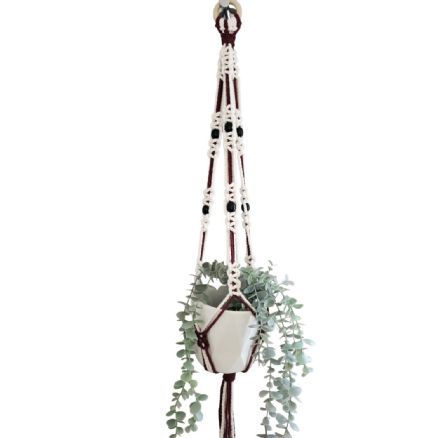 Macrame Hanger Cranberry Product Image