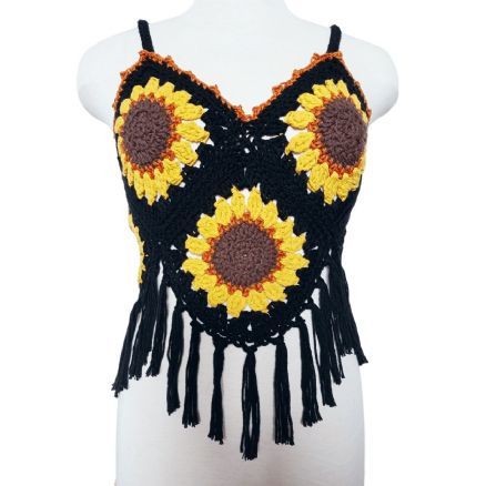 Granny Square Sunflower Top Product Image